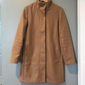 Old Navy | Soft Brushed Camel Funnel Neck Coat